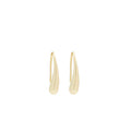 Gold and Silver Elongated Teardrop Threader Earrings view 5