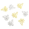 Rhinestone Butterfly Pendant Charms in Gold and Silver Tone view 5