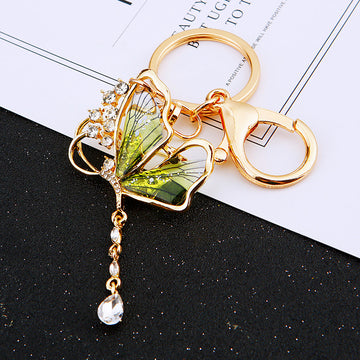 Jeweled Fairy Butterfly Keychains in Green Red Purple and Assorted Colors