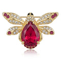 Crystal Bee Brooch With Large Teardrop Gem in Four Colors view 2