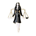 Lawyer Figure Brooch In 1 Style With Polished Metal And Decorative Details view 1