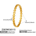 Stainless Steel Geometric Heart Clasp Bangles Gold Steel view 7