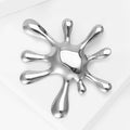 Polished Splash Brooch in Gold and Silver Tones for Jackets Scarves and Lapels view 3