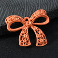 Filigree Cut-Out Bow Charm Pendant Painted Alloy Five Colors view 8