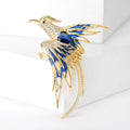 Long Tail Crystal Phoenix Metal Brooch in Five Colors view 2