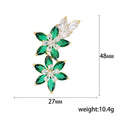 Crystal Flower Vine Brooch Decorative Metal Pin For Jackets And Lapels view 5
