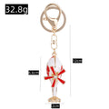 Enamel Rhinestone Helicopter Keychain Metal Bag Charm view 3
