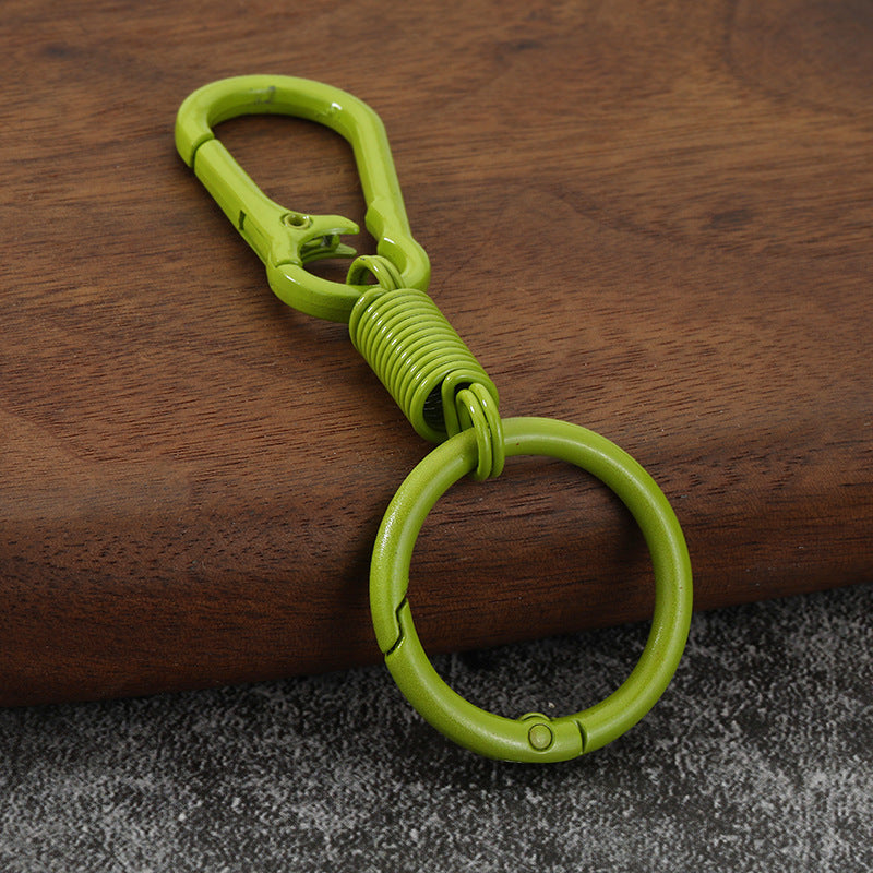 Simple Solid Color Zinc Alloy Carabiner Ring Keychain for Car Keys