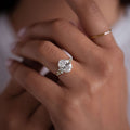 Gold Tone Three Piece Oval CZ Stack Ring Set Clear Stones view 3