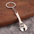 Adjustable Wrench Shaped Metal Keychain in Four Finishes view 2