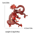 Textured Chinese Dragon Brooch in Four Metallic Colors view 8