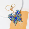 Rhinestone Hollow Butterfly Keychain Gold Metal Four Colors view 6