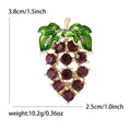 Crystal Grape Cluster Brooch In Mixed And Deep Purple view 7
