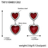 Red Silver Earrings
