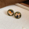 Olive Leopard Round