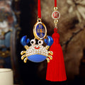 Jeweled Crab Vehicle Hanging Ornaments in Pink Red Blue and Purple view 3
