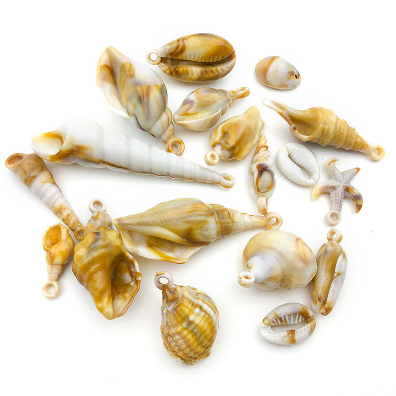 Acrylic Conch Shell Charm Pendant for DIY Necklace Bracelet and Keychain Making