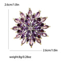 Layered Crystal Snowflake Brooch in Nine Bright Jewel Colors view 6