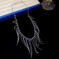 Metal Fringe Statement Necklaces in Four Draped Designs view 8