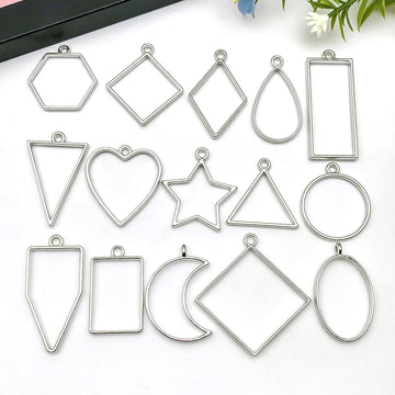 Open Frame Charms in Twelve Geometric Shape Options