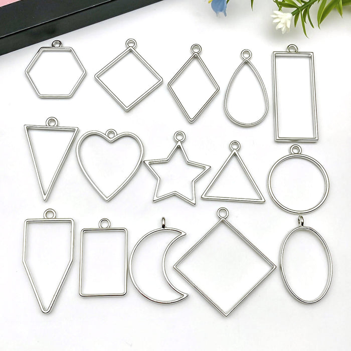 Metallic Heart Metal Charms with 23 Listed Options