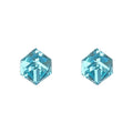 Five Pair Hexagon Crystal Stud Earrings Multicolor view 5