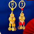 Illuminated Double Gourd Keychains With Coin and Bead Tassels view 1