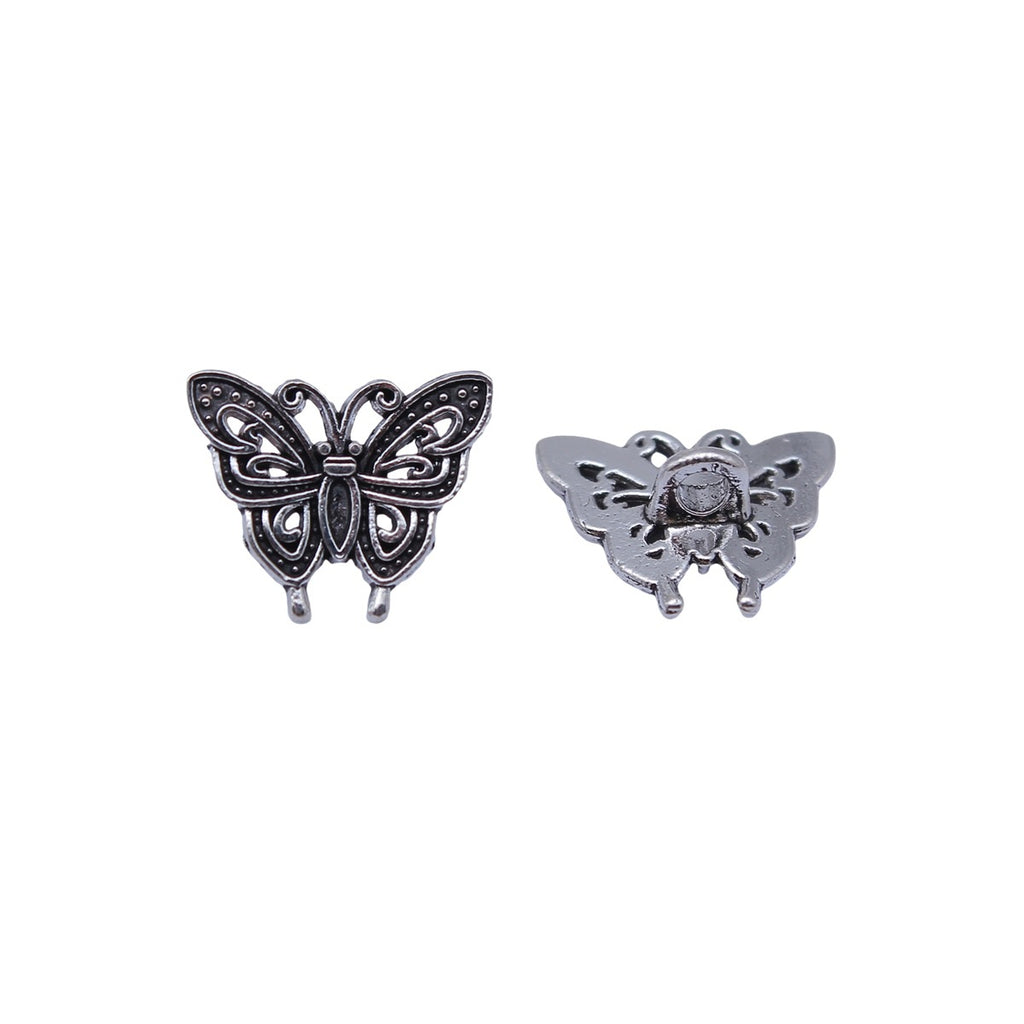 15x12mm 0.69g Antique Silver Zinc Alloy Butterfly Small Hole Beads for Bracelet Necklace DIY