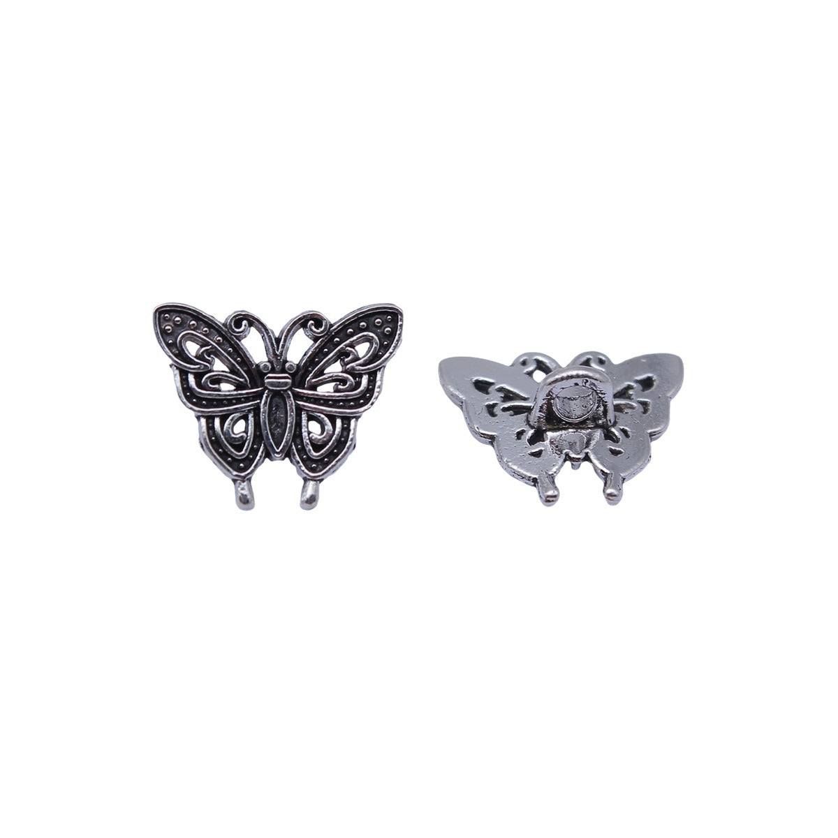 15x12mm 0.69g Antique Silver Zinc Alloy Butterfly Small Hole Beads for Bracelet Necklace DIY