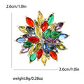 Layered Crystal Snowflake Brooch in Nine Bright Jewel Colors view 10