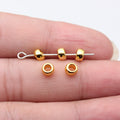 Smooth Round Metal Spacer Beads in Four Metallic Finishes view 5