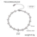 Triangle Cluster Zircon Stainless Steel Bracelets Gold Steel view 7