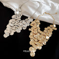 Layered Metal Disc Fringe Necklaces in Gold and Silver Tones view 4