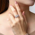 Extra-Wide Marquise And Pear Clear Stone Cluster Ring view 4