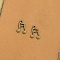 Double-Sided Musical Note Alloy Charm Pendant 16x11mm