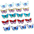 Colorful Enamel Butterfly Charms With Gold Tone Edges view 3