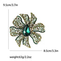 Oversized Ribbon Flower Brooch in Six Crystal Colors view 7
