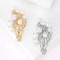 Pearl Berry Branch Brooch With Crystal Leaf Details view 1