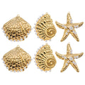 Gold-Tone Seashell and Starfish Shell Charms with 3 Listed Options view 5