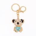 Rhinestone Koala Keychain Gold Metal Colorful Belly Charm view 5