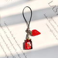 Strawberry Jam Jar Fruit Resin Phone Strap Dual Charm view 4