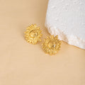Thirty-Five Gold Tone Floral and Sculptural Stud Earrings view 5