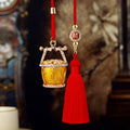 Mixed Fortune Bucket Treasure Bowl and Ingot Car Hangers in Four Options view 2