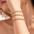 Crystal Tennis Bracelet in Three Fixed Lengths and Gold Tone view 2