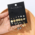 Gold Nine Pair Mixed Stud and Drop Earring Assortment view 1