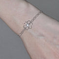Openwork Flower Pearl Necklace Bracelet Gold Silver view 8