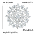 Layered Crystal Sunburst Brooch In Gold And Silver Tones view 6