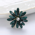 Glitter Daisy Flower Brooch Rhinestone Center Six Colors view 8