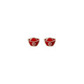 Red Fortune Ingot and Money Bag Small Stud Earrings view 6