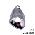 Hammered Organic Pendant Charms in Three Shapes for Jewelry Making view 5